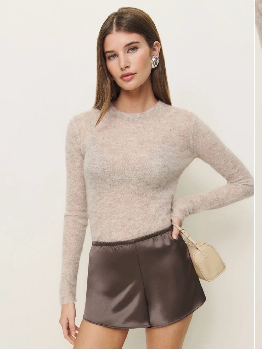 Reformation Tiffie Satin Short